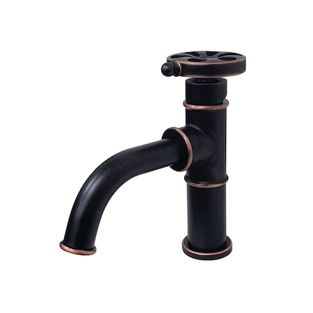 Kingston Brass KS282RXNB Single-Handle Bathroom Faucet with Push Pop-Up, Naples Bronze KS282RXNB